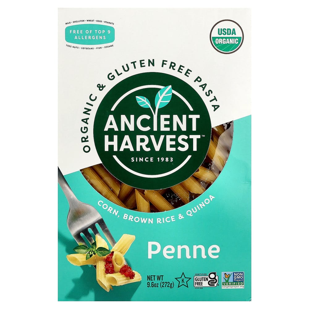 iHerb Gluten-Free Penne Pasta with Corn, Brown Rice & Quinoa, 272g (9.6 oz)
