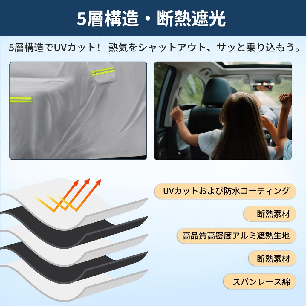 X AUTOHAUX Auto-Karosserieabdeckung für Toyota Land Neu Wasserdichtes Gewebe Leicht und Bequem für Lack Sitz Tür Windschutz Lagerung Sonne Regenzeit