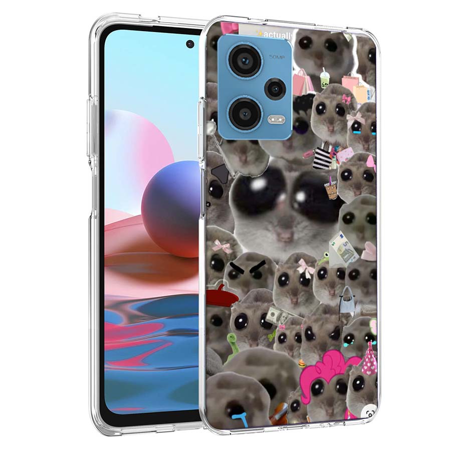 

Funny Sad Hamster Meme Phone Case For Redmi Note 13 12 14 15 Pro Plus 13R 11 11T 11E 11S 10 Pro 10S 9 9S Cover Cell Clear TPU Ca Redmi Note 14 Pro 5G