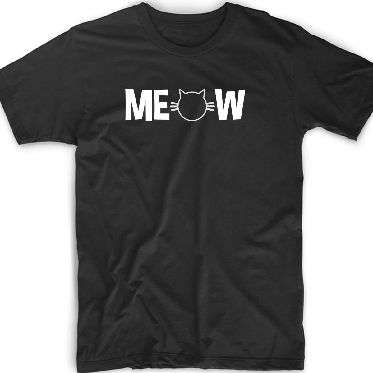 Meow T Shirt Tee Cat Kitten Rescue Pet Lover Funny Geek Science Nerd Cute Fun S