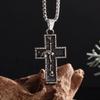 Retro Domineering Ouroboros Wrapped Around The Tree of Life Pendant Necklace Men's Personalized Punk Cool Casual Jewelry Gift