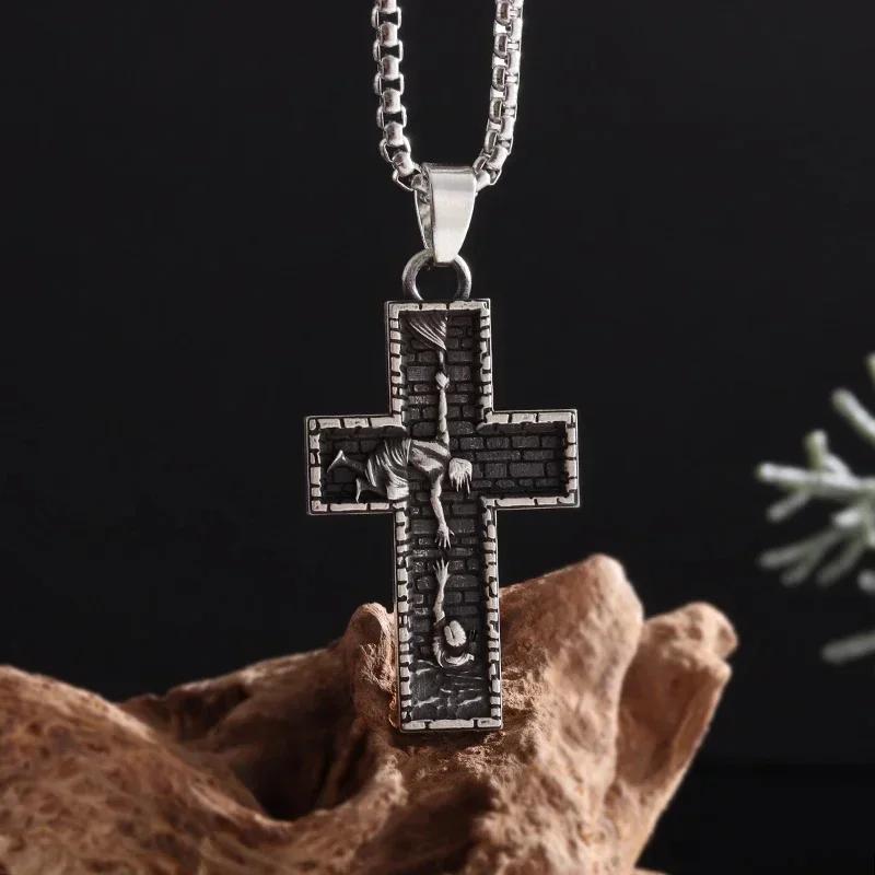 Retro Domineering Ouroboros Wrapped Around The Tree of Life Pendant Necklace Men's Personalized Punk Cool Casual Jewelry Gift