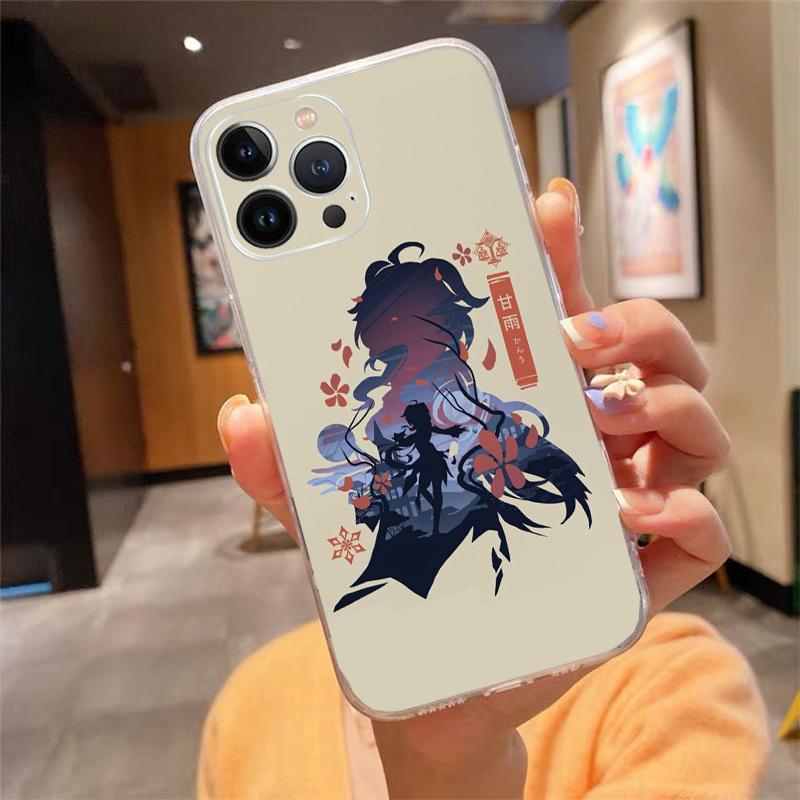 Phone Case For iphone 17 Pro Max Air 16 15 14 13 Pro Max 15 16 Pro 15Plus Anime Genshin Impact