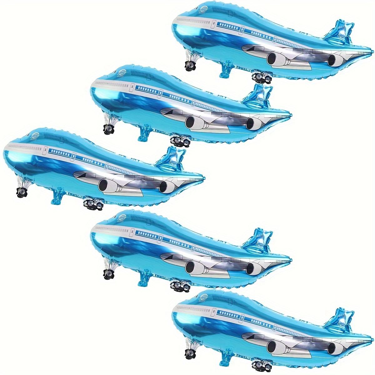 5 Airplane Blue Balloon Foil Themed Party Birthday Decorations Other