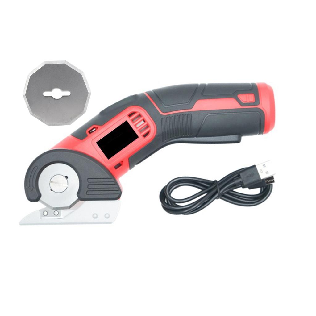 Cordless Electric Scissors 4V 2000mah Rechargeable Cutter with Safety Lock 240RPM for Cardboard Leather Paper Felt