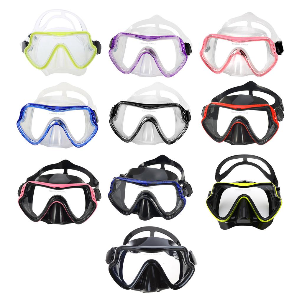 Scuba Snorkel Mask Freediving Mask Anti-Fog Swimming Goggles Wide View Diving Mask for Scuba Diving & Snorkeling