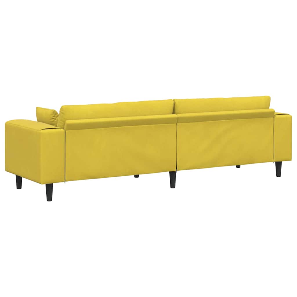 Yellow Sofa 250 x 77 x 76 cm Velvet