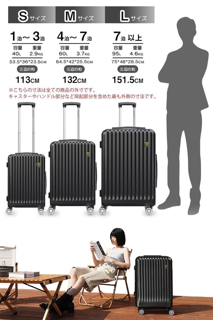 Koffert med bærehjul S YKK Klær Bære Utstyrt med TSA Glidelås Business Svart Farge [Ny Reise] Stopper, Håndbagasjekoffert, Størrelse, Lås,