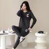 Couple pajamas spring and autumn long-sleeved pure cotton simple fashion casual men and women can wear sports loungewear suit in autumn