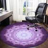 1pc Purple Mandala Pattern Chair Carpet for Office Non Slip, Machine Washable Rug for Office, Room Holiday Decor for Christmas, Birthday Polyester