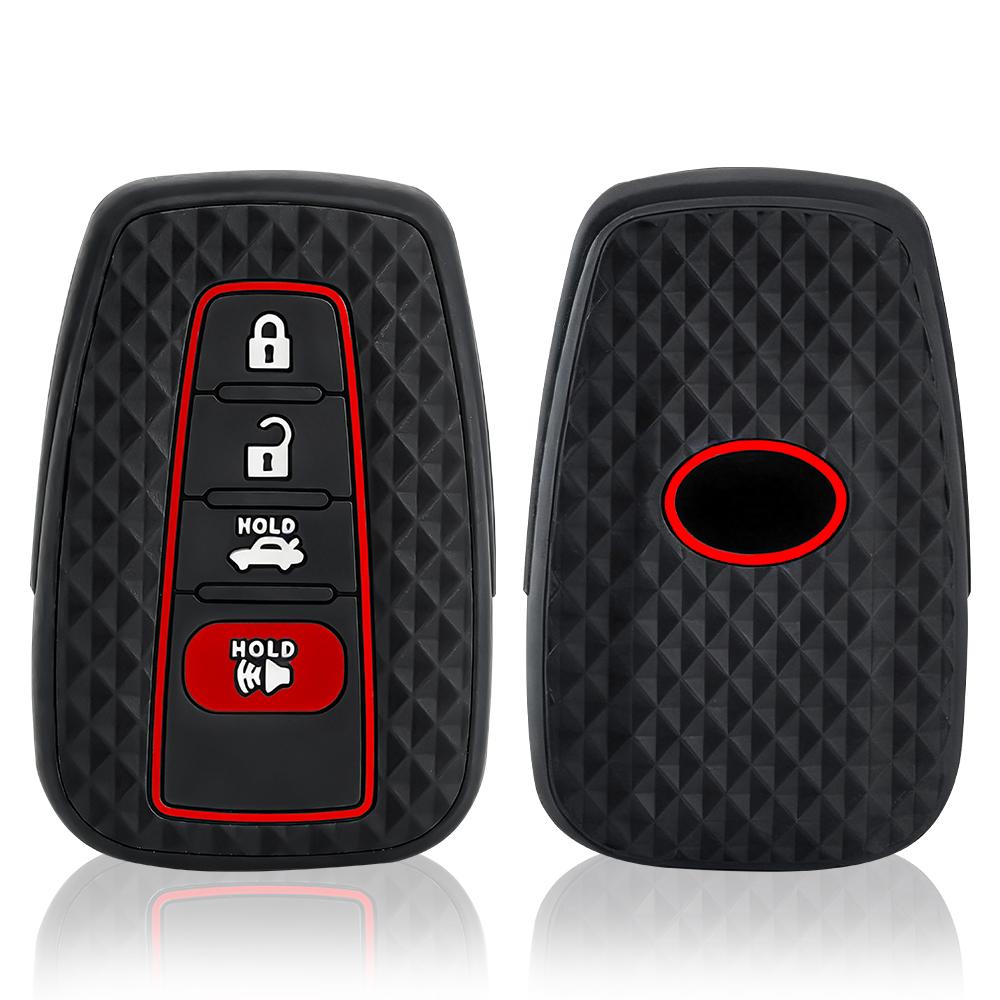 Silicone Remote Car Key Case Cover for Toyota CHR Camry Corolla RAV4 Highlander C-HR Prius Land Cruiser Prado Shell 3/4 Buttons
