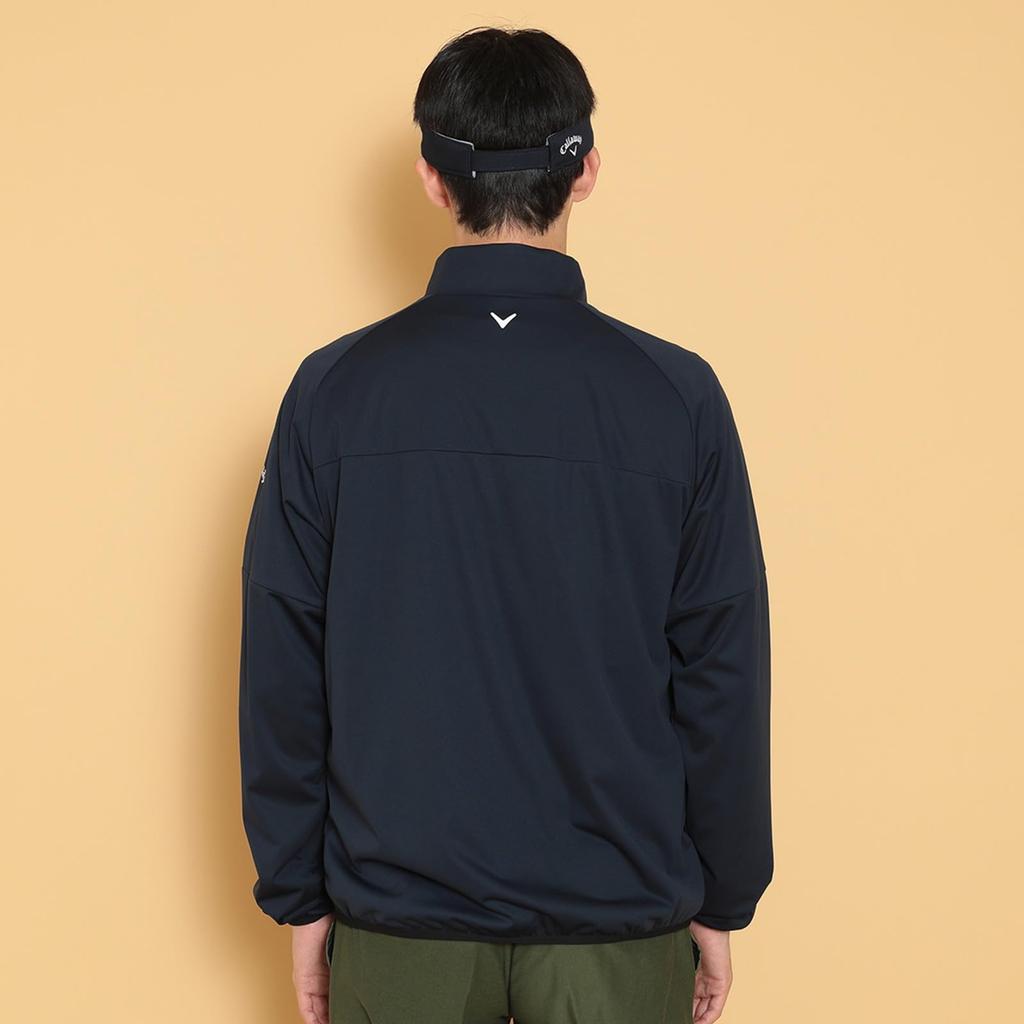 Full Zip Blouson Water Golf Outerwear C24215100 [Callaway] Men's (Star Stretch Repellent, Breathable, Windproof) / / 1120_Navy