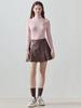 LORDLOAR Soft Mock Neck T-Shirt Pink