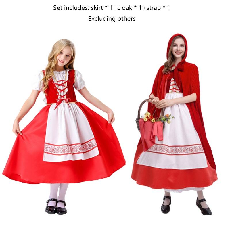 Hood Riding Roleplaying Costume Fairy Tale Princess Cosplay Party Halloween