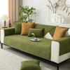 Universal Sofa Cover Chenille Fabric Solid Color Striped Living Room Sofa Cushion Simple Non-Slip Sofa Cushion Armrest Backrest