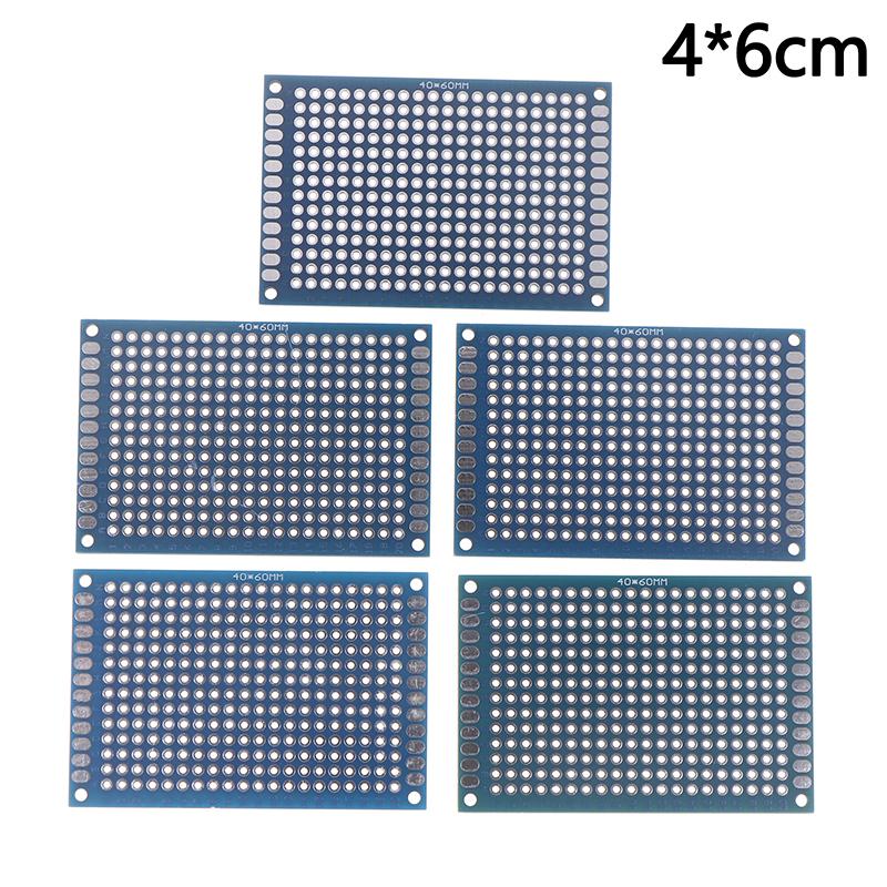 

5Pcs Pcb Board Prototype Board Blue 2X8Cm 3X7Cm 4X6Cm 5X7Cm 6X8Cm 7X9Cm Двосторонні друковані плати для проекту паяння своїми руками as the picture