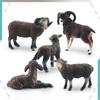 Farm Black Sheep Goat Lamb Collectible Pvc Sheep Lamb Set For Childrens Preschool Educational Use