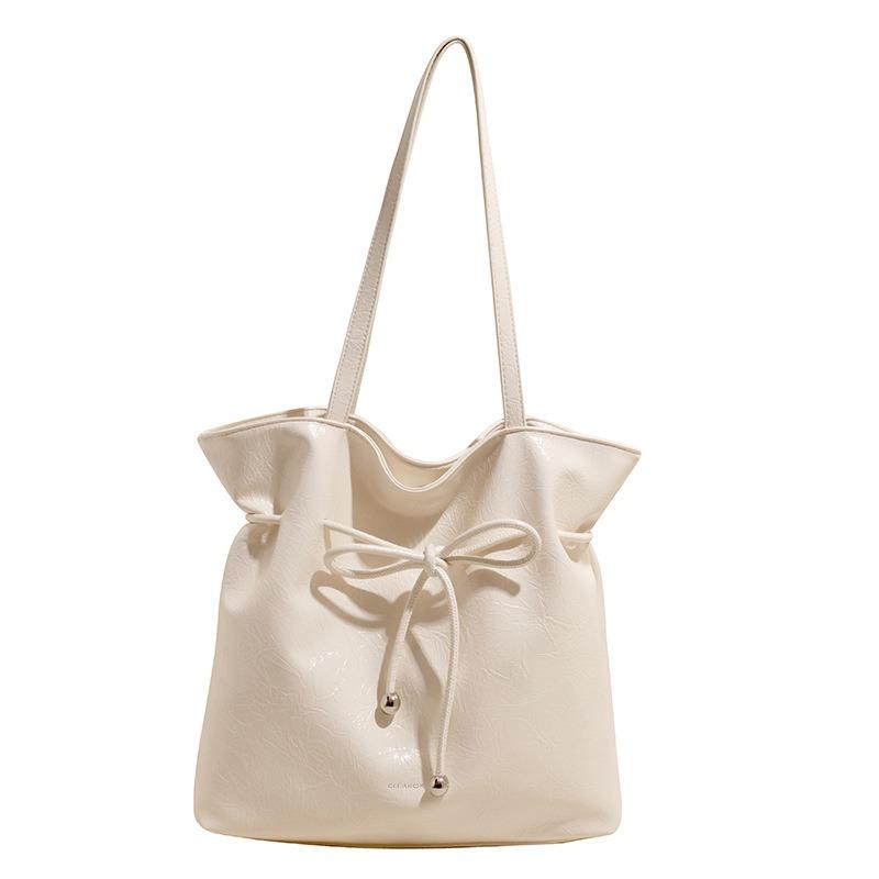 Simple large-capacity tote bag women's bag 25 new high-end bucket bag simple shoulder handbag