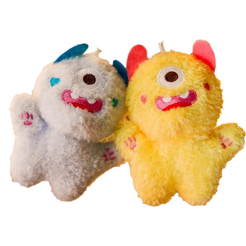 Plush Doll Claw Machine Stall Couple Bag Small Pendant Keychain Squeak School Bag Hanging Decoration