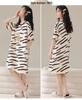 Women's Summer Short Sleeve Sleep Dress - Plus Size, Medium Length, Cute and Sweet