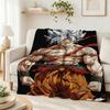 Goku'S Evolution Theme Anime Flannel Blanket Thick Warm Fleece Blanket For Bedroom Sofa Nap Home Party Decor New Year Gift