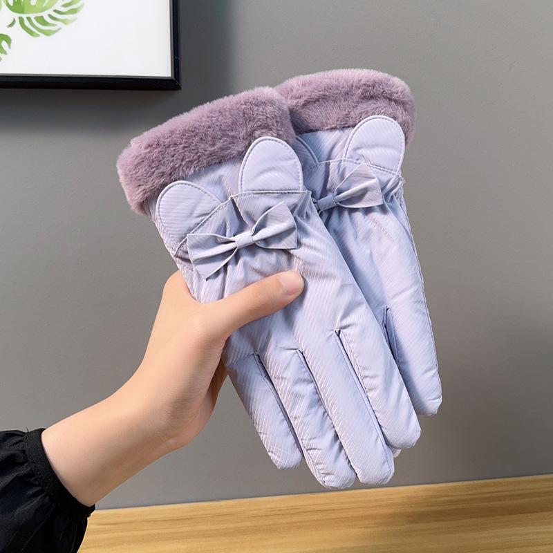 Gloves winter cycling warm fleece thickened touch screen waterproof