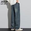 JEEP SPIRIT Men's Loose Straight High Street Denim Jeans