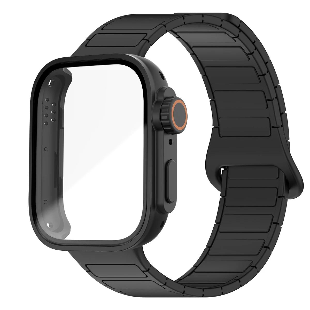 

Case+Magnetic Sport Band for Huawei Watch Fit 3 Bracelet Anti Sweat Soft Silicone Wristband Breathable Dual Color Strap for Huawei Fit 3