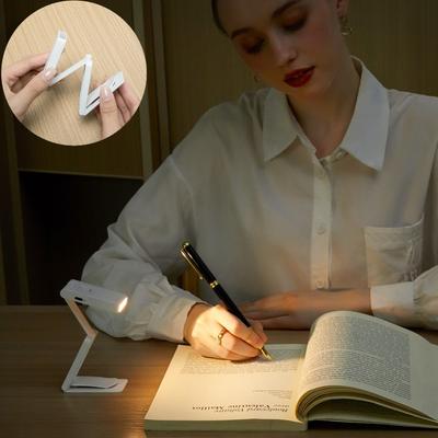 Luci da libro Mini pieghevole Clip Light Portatile e ricaricabile Illuminazione di emergenza per esterni Lampada notturna Segnalibro Luce notturna da leggere