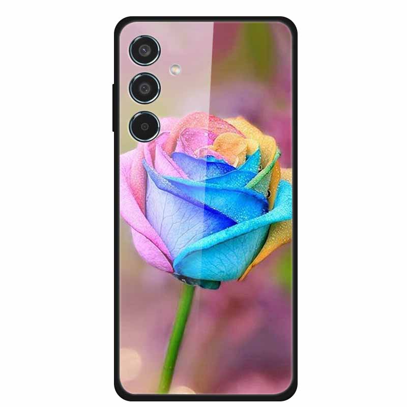 Tempered Glass Case For Samsung S25 Plus Case S 25 Plus Hard Back Cover For Samsung Galaxy A16 M55 A55 Phone Case Soft Bumper