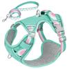 Reflective Dog Harness Leash Set No Pull Nylon Dogs Vest Harnesses With Control Handle Pet Lead for Medium Large Dogs Adjustable