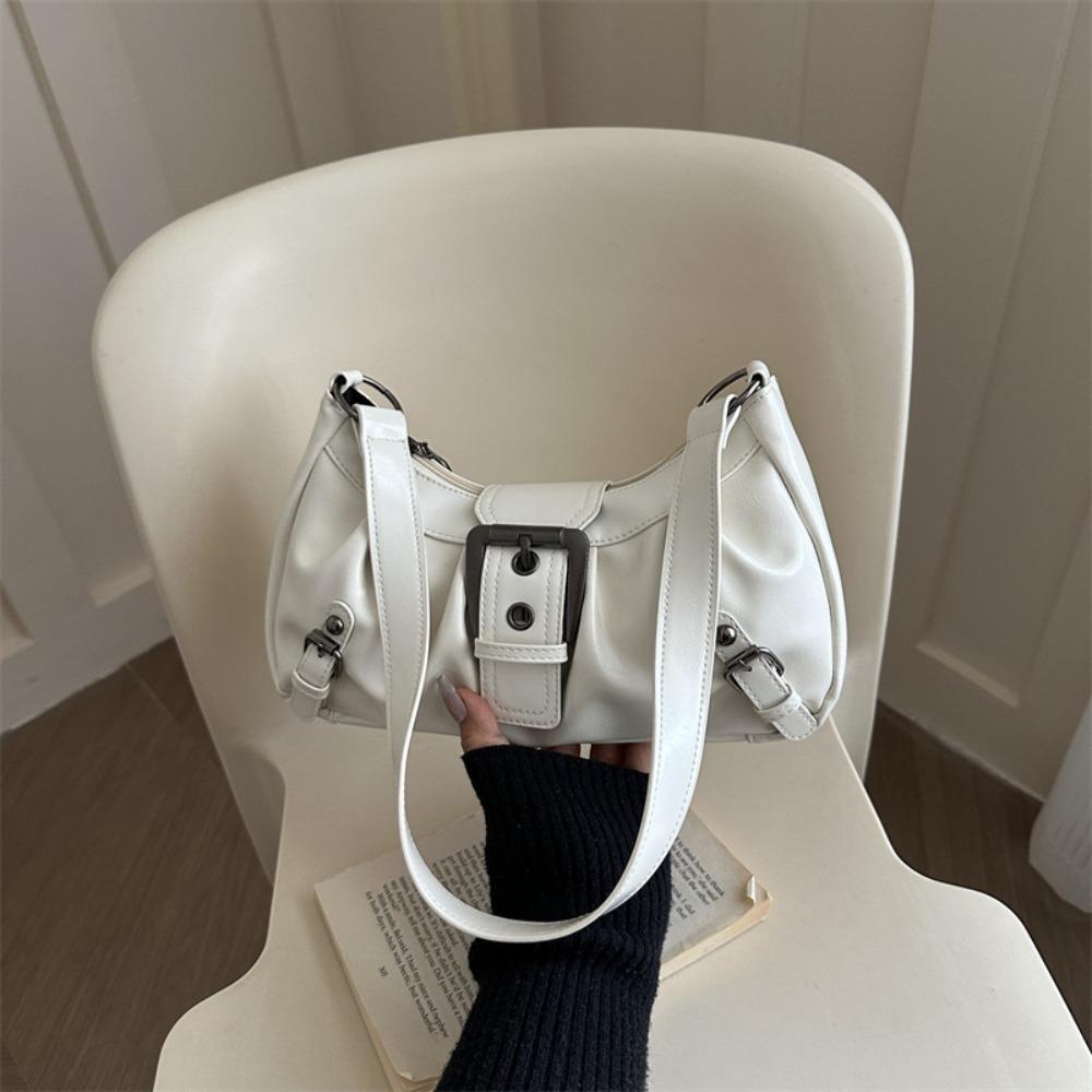 Y2K Retro Rivet Shoulder Bag Pu Leather Motorcycle Bag Punk Crossbody Bags  Girls