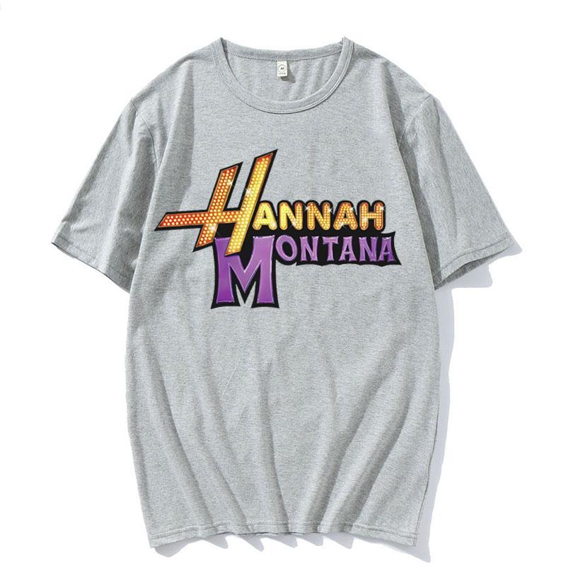 New Hannah Montana Logo T Shirt Men Women Summer Casual Short Sleeve Tee Shirt Unisex Fashion Aesthetic Trend Tshirt Streetwear