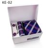 Men'S Tie Gift Box 6-Piece Set Tie Pocket Towel Scarf Cuff