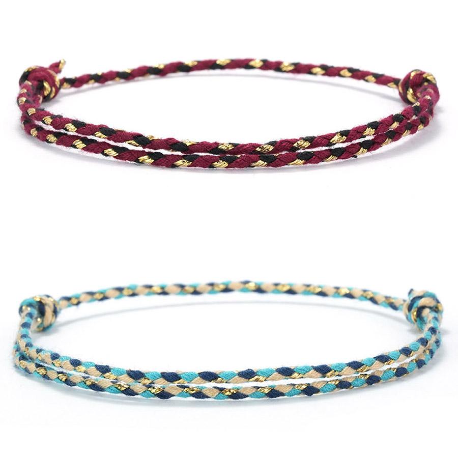 7 Colors Simple Style 2mm Thin String Bracelet For Women Grade A Ethnic Rope Charm Braclet Best Friend Jewelry Girlfriend Gift