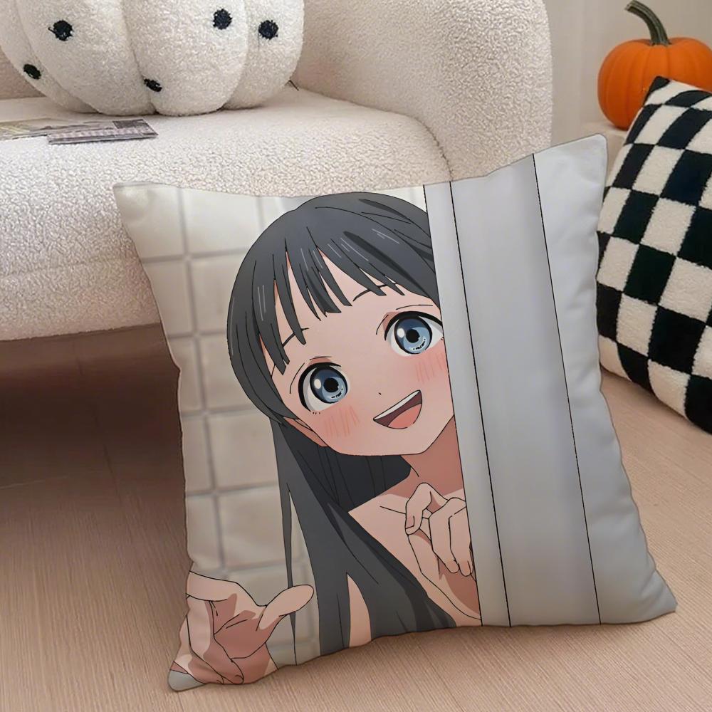 Anime Cartoon TTomorrows My GirlG Cushion Cover Throw Pillow Cover Hidden Button Durable Polyester Chair Cushion