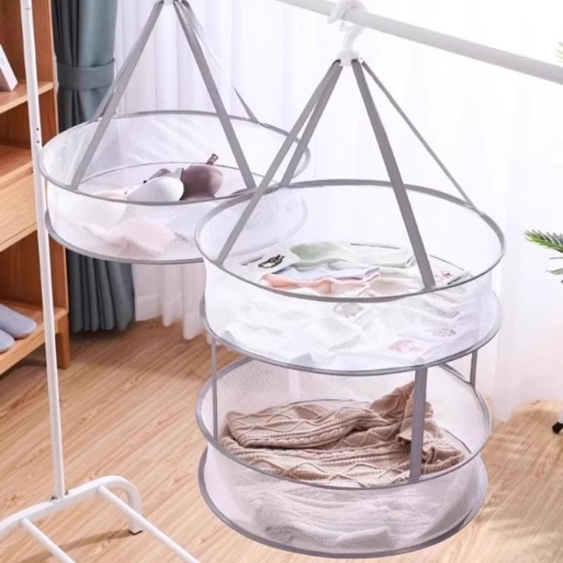 Windproof Drying Net Basket for Clothes, Socks, & Toys - Anti-Deformation, Flat Mesh for Dormitory Use