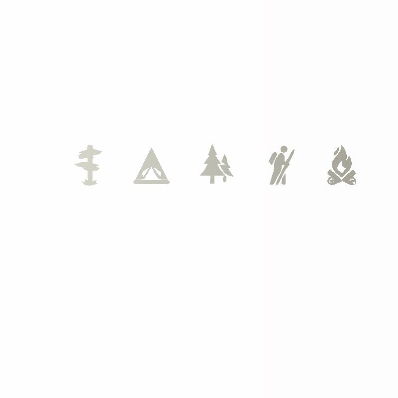 Cute And Interesting Car Sticker Decals Camping Icons Vinyl Art Sticker Rear Window Decor Car Sticker