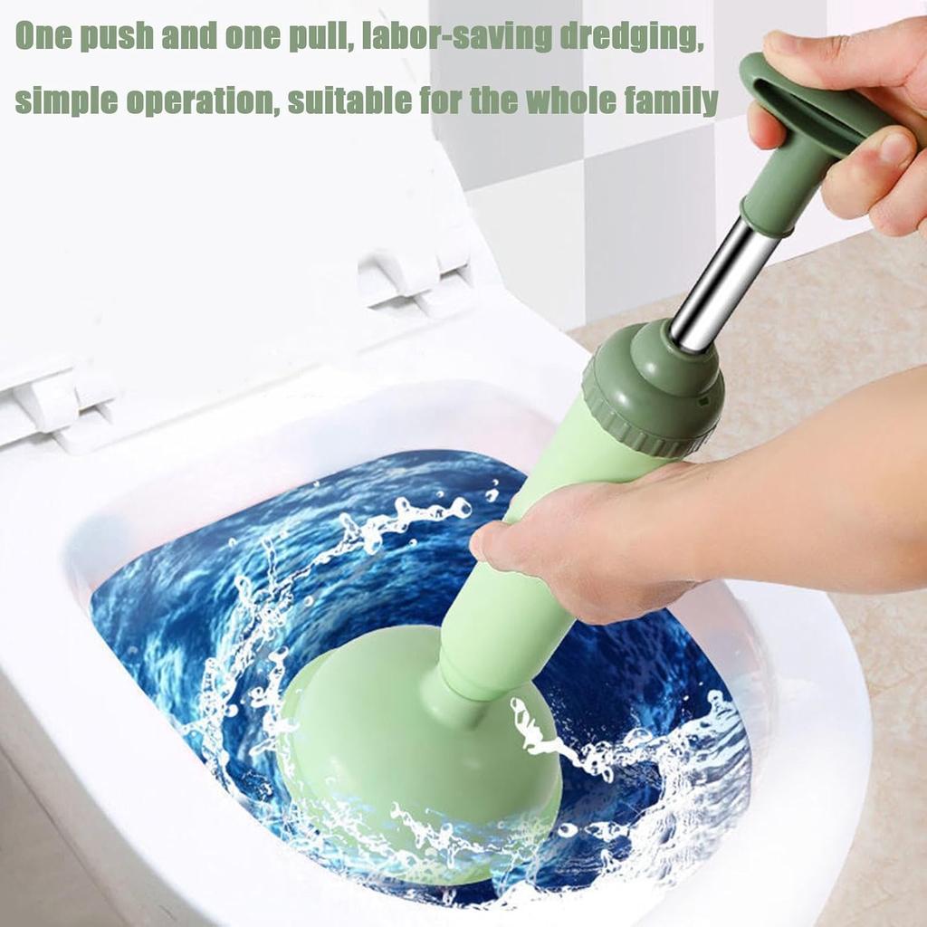 Toilet Plungers for Bathroom High Pressure Bathroom Plunger for Toilets Flexible Sewer Unclogging Tool Air Plunger Drain Clog
