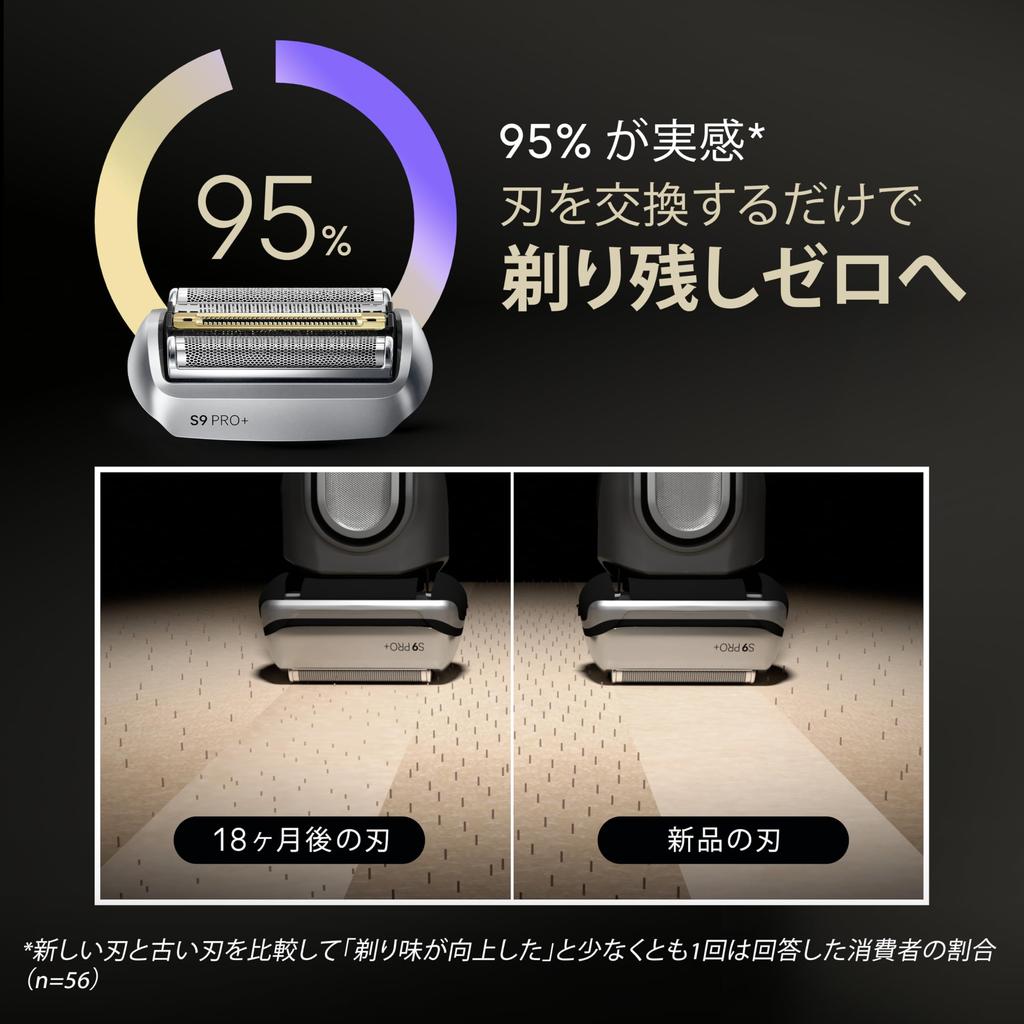 Genuine Braun Replacement Blades for Series 9 Shavers [100% Performance] [Amazon.co.jp Exclusive] Compatible with All Series 9 Shavers, 1.5 Years' Wor