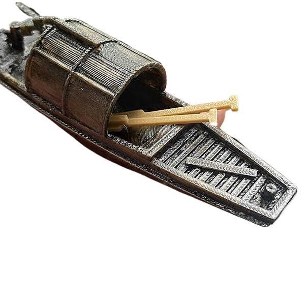 Floating Chinese Antique-Style Fishing Boat Model: Outdoor and Indoor Aquatic Landscape Decor