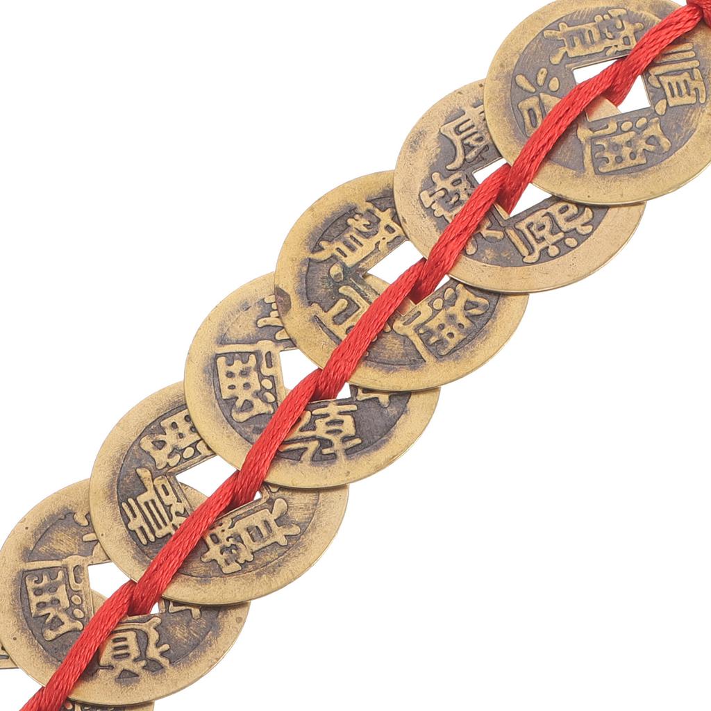 3Pcs Chinese Knot Coin Pendant New Year Lucky Coins Charms Chinese Knot Tassel Hanging Pendant for Health Wealth Success Lucky