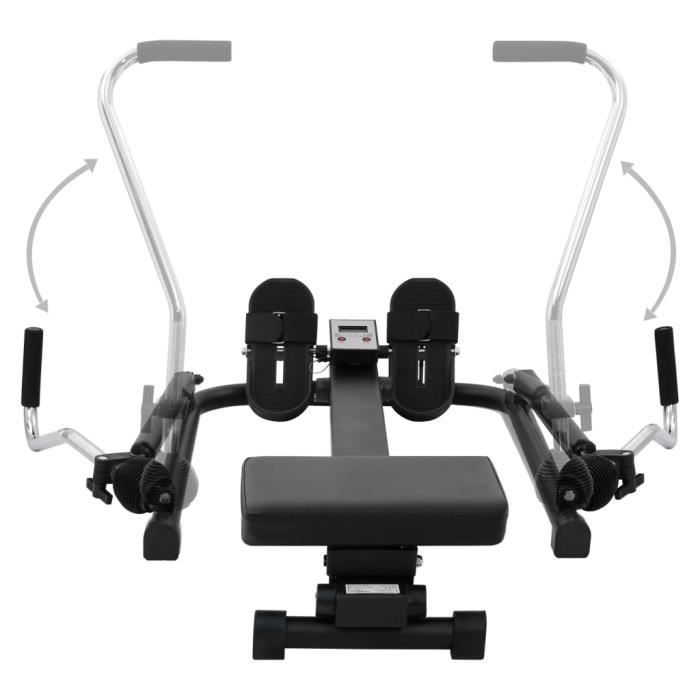VidaXL Rowing Machine 5 Levels of Hydraulic Resistance
