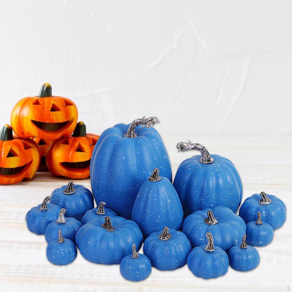 16 Pieces Artificial Pumpkins Harvest Decorative Home Decoration Lifelike Foam for