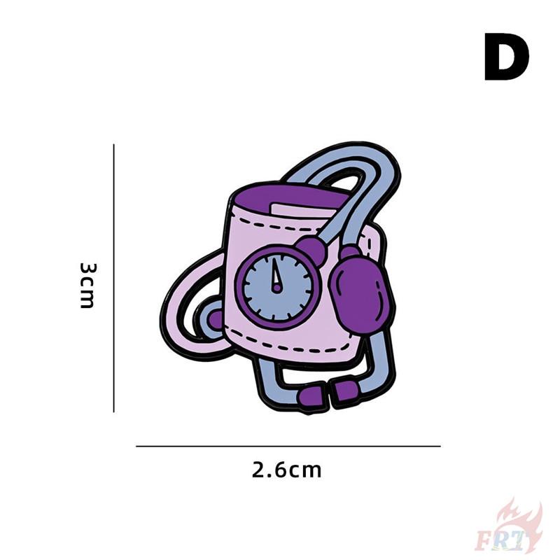 4Pcs/Set Mental Health Brooches - Doodle Enamel Backpack Button Pins Badges