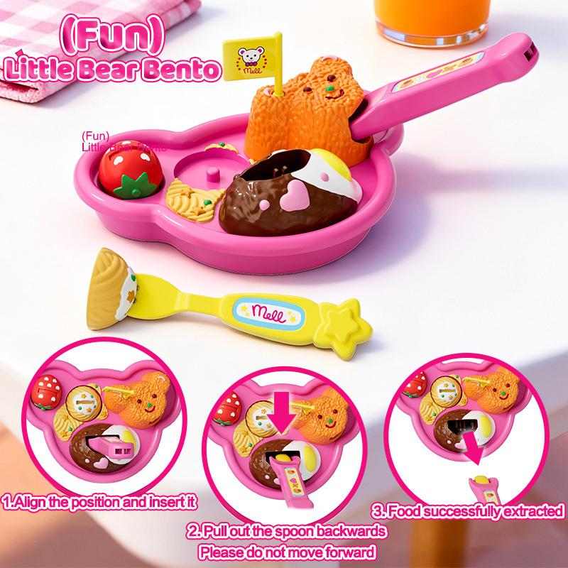 Simulation Food Feeding Toys With Storage Box Bento Hamburger Ice Cream Food Toy Set Dollhouse Kitchen Toys Kid Birthday Gifts