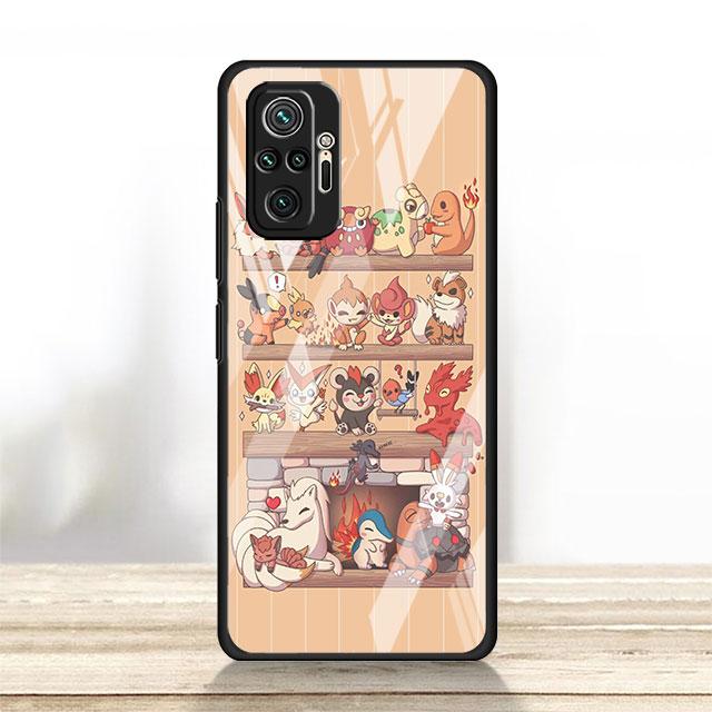 Θήκη από Γυαλί Anime Comic Pokemon Για Xiaomi Mi Poco X3 NFC F3 11T 11 Lite Funda Για Redmi Note 11 Pro 10 9 8 9C K40 Κάλυμμα Τηλεφώνου