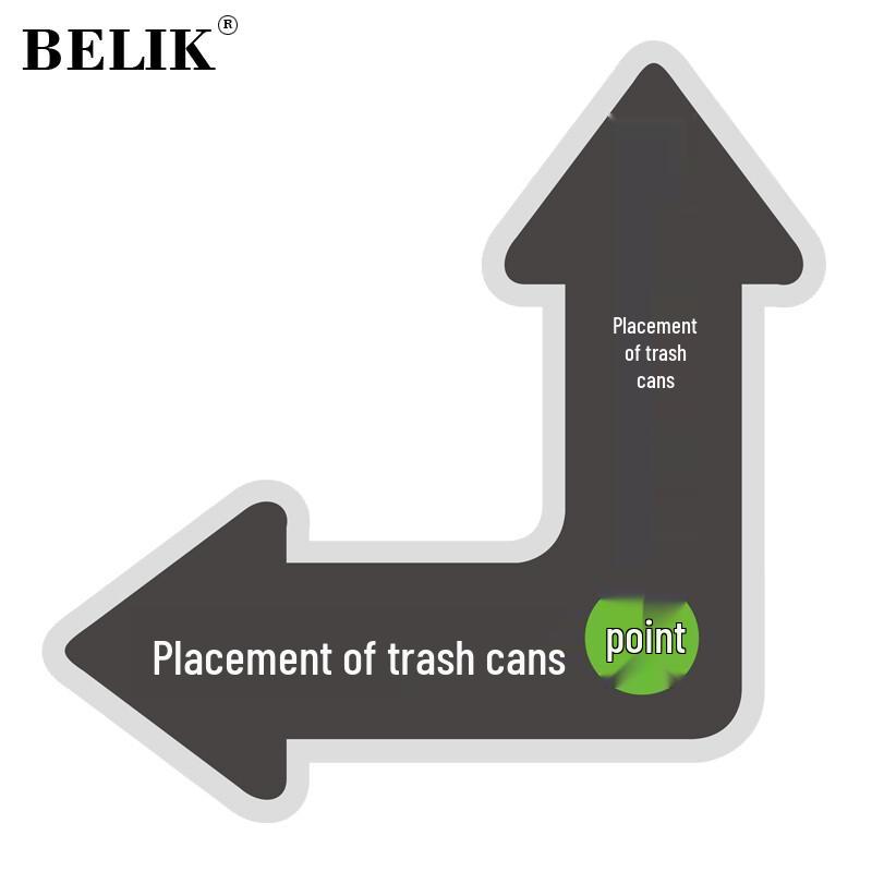 Наклейка BELIK для размещения мусорного ведра 20*20CM