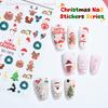 Christmas Lovely Cartoon Bowknot Santa Claus Snowman Christmas Tree Elk Snowflake Nail Art Stickers Xmas Cute Manicure Decals