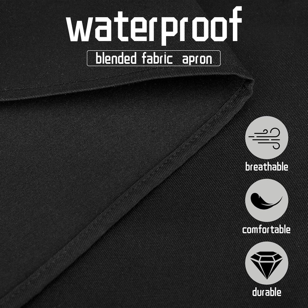 2 Pack Kitchen Aprons for Women, Adjustable Cooking Aprons for Women with Pockets, Waterproof Chef Aprons
